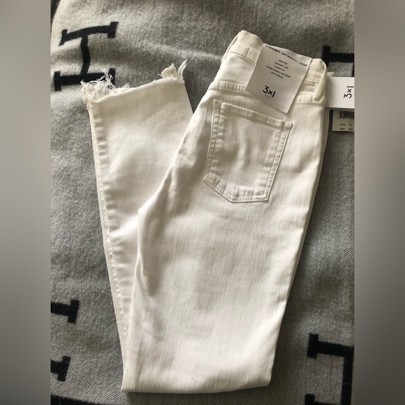 3x1 Denim - 3x1 W3 high-rise straight authentic crop jeans Dove